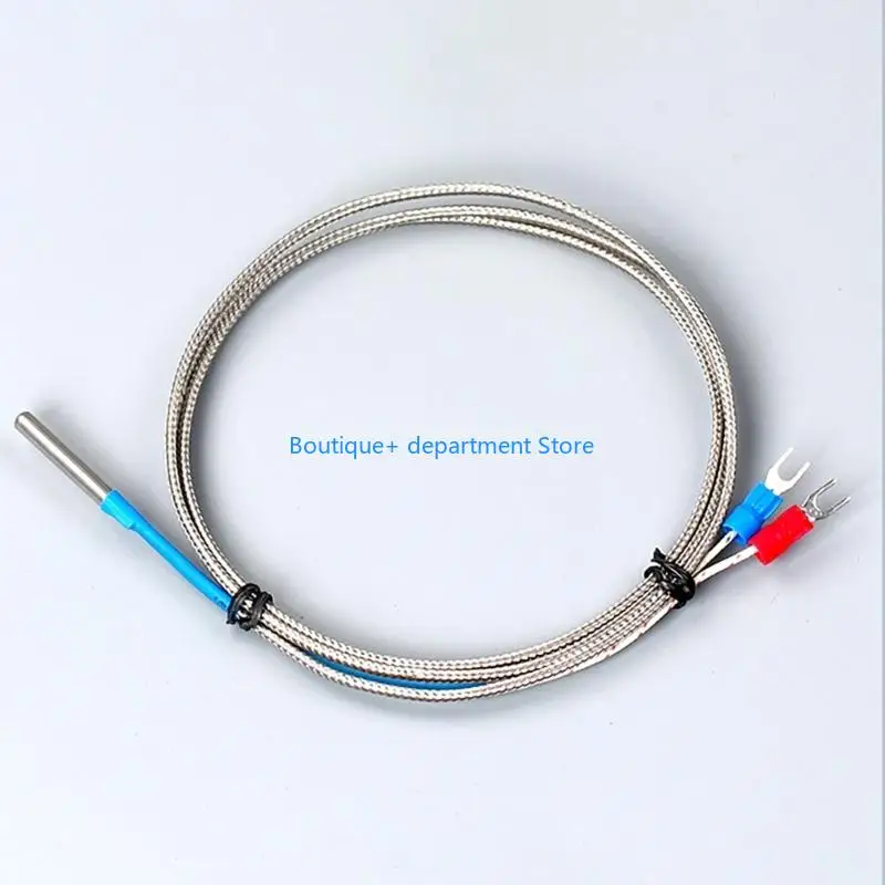 E1PD 1/2/3/4/5m K-Type Thermocouple 0-400℃ Measurement Ranges Stainless Temperature Sensors Thermocouple Braided Cable