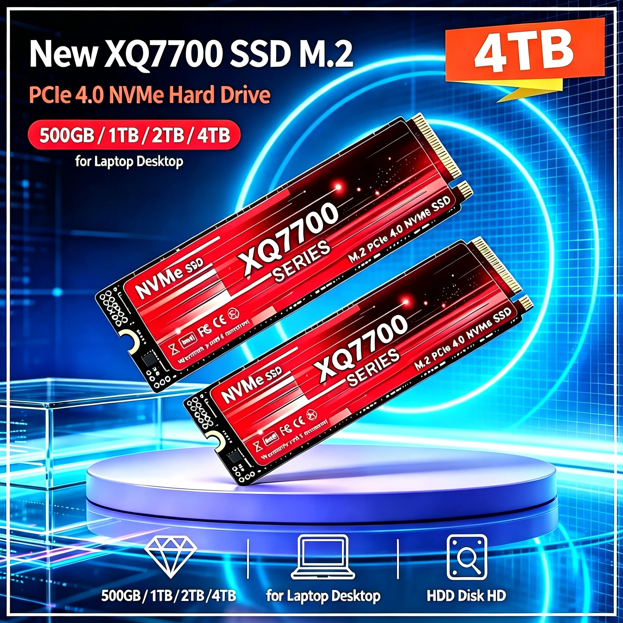 QX7700 M.2 SSD NVMe 1TB Ultra-high-speed NAND Internal Hard Drive for Ultrabooks, Tablet Computers, PC Laptop Storage Upgrade