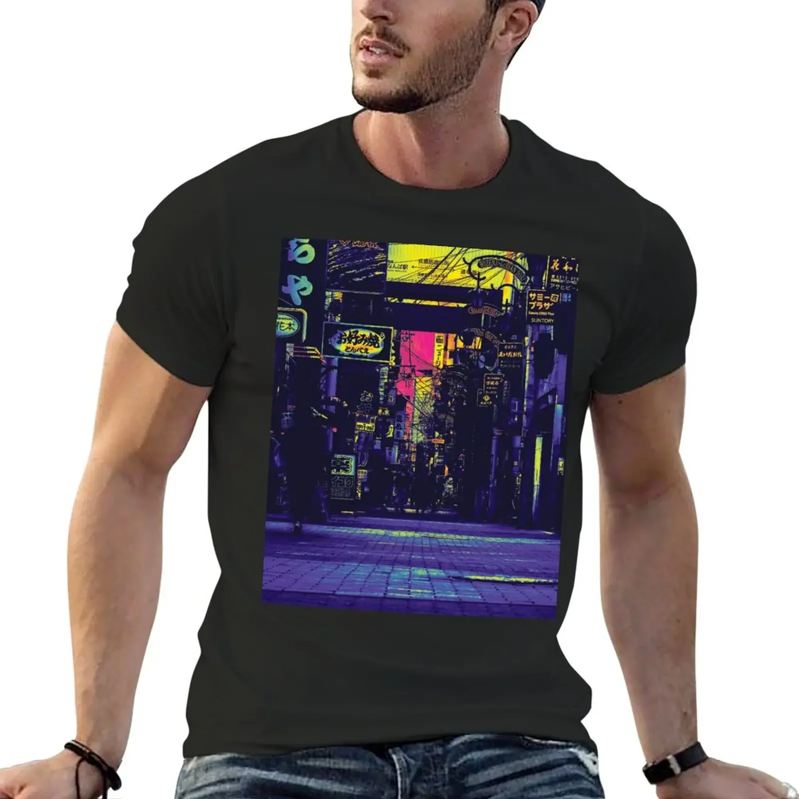 Night Life in the street of Osaka Prefecture, Japan T-Shirt graphic t shirts t shirts for men pack