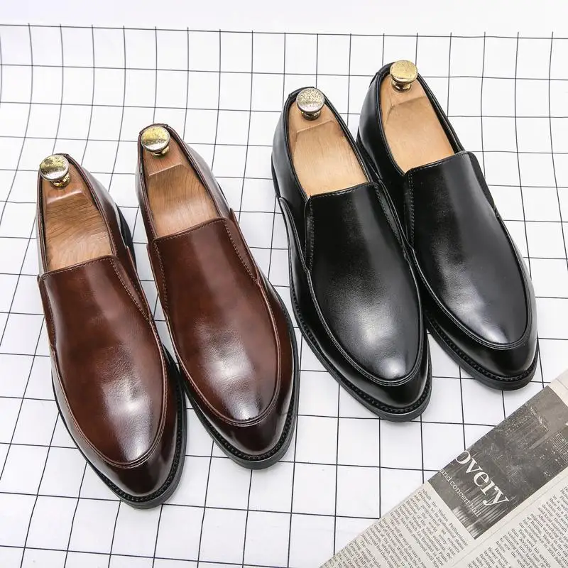 

Leather Shoes Men's Party Boys British Teenagers Student Suit Leisure Commute Dress Party Men's Shoes