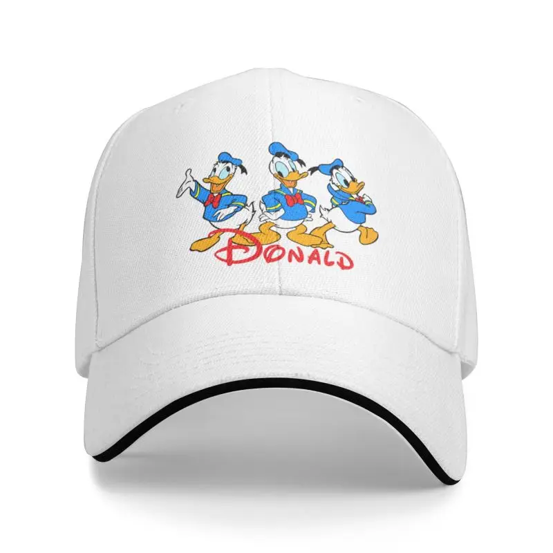 Custom Donald Duck Anime Cartoon Baseball Cap for Men Women Adjustable Dad Hat