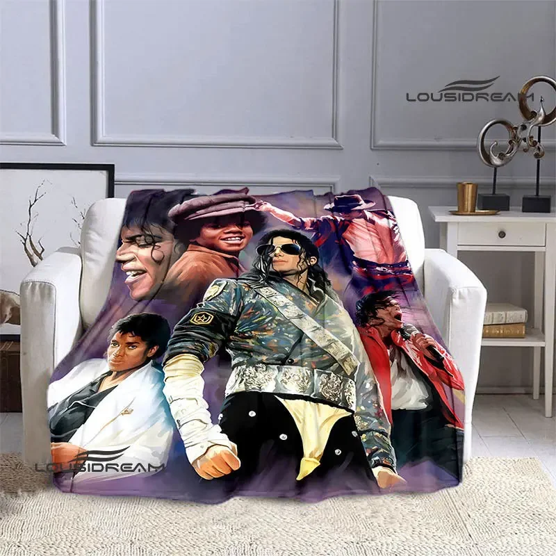 Michael Jackson coperta con stampa retrò coperta con flangia coperte per letti coperta morbida e confortevole coperta regalo di compleanno