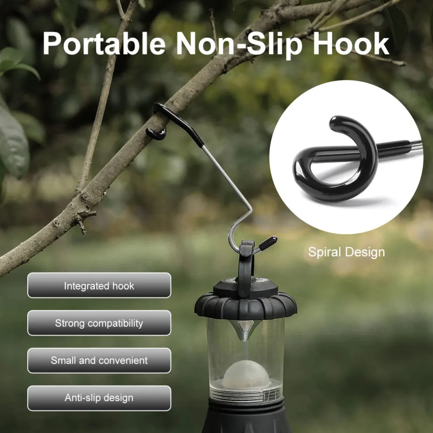 New Light Stand Holder  Stainless Steel Portable Tent Pole Lamp Hanger Hunting Fishing Lantern Hanger Outdoor Camping Tools