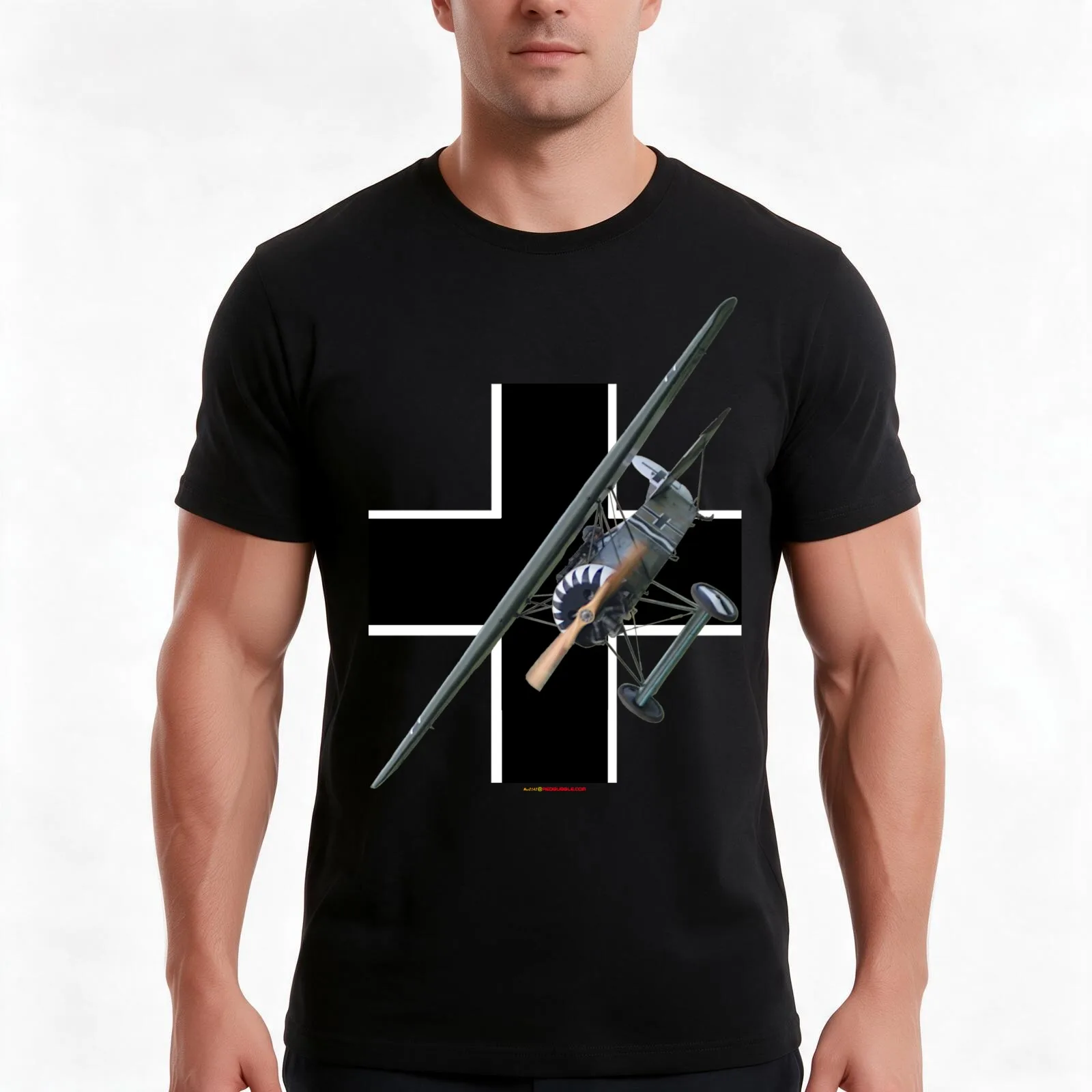 Fokker D.VIII Roundel Design 20150225 T-Shirt Summer Casual Cotton Tee Oversized Streetwear Tops Vintage Graphic Print