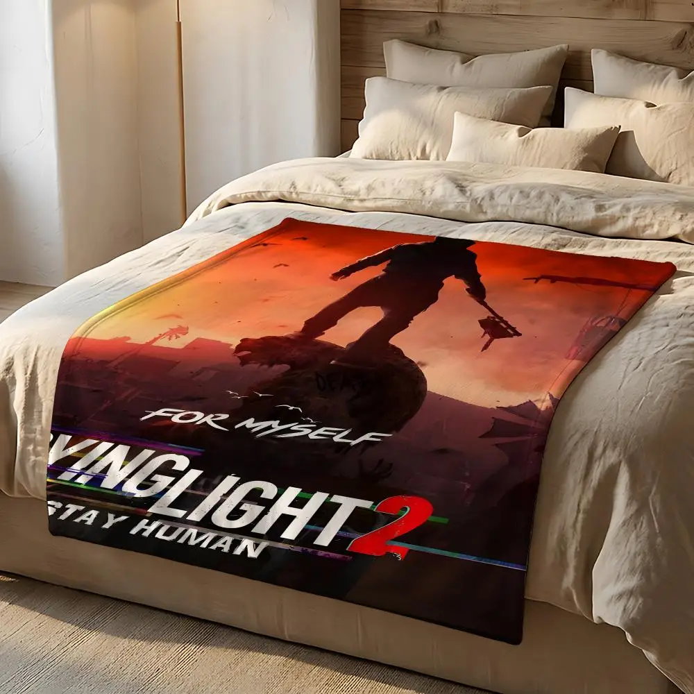 Video Game Dying Light Throw Short Plush Throw Blanket Soft Skin-Friendly Multi-Scene Home Office