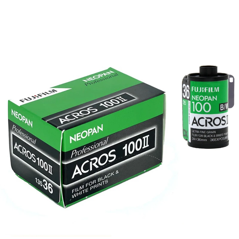 For Fujifilm 135mm Black And White Film Acros Ⅱ 36 Professional 100 Degree Negative DX (Expiration Date: June 2024)