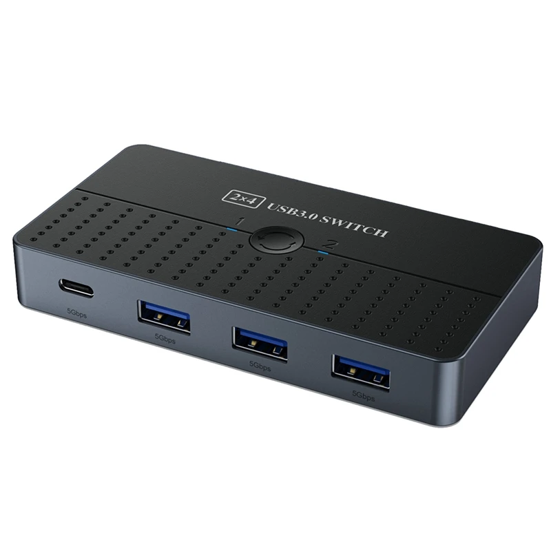 

SA20 USB 3.0 Switch 7 Ports Type C HUB Controller Extend Cable Sharing 2 Computer 1 Mouse Keyboard Printer USB Disk