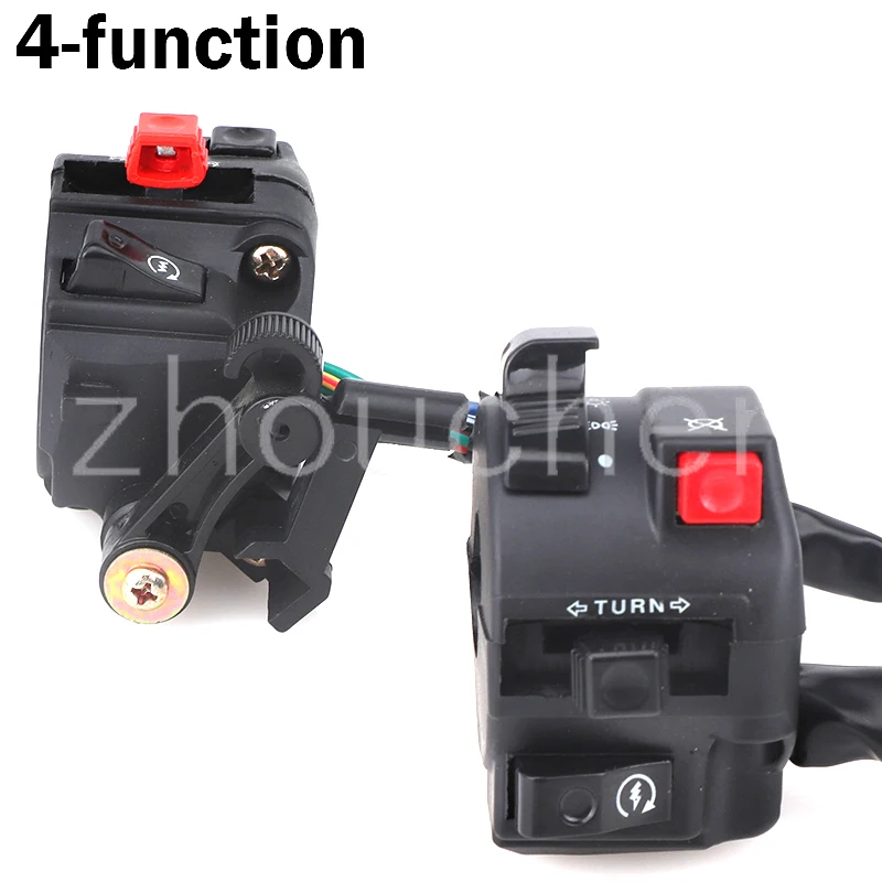 

22mm motorcycle 4 function switch motorcycle horn button turn signal electric fog start handlebar controller headlight switch