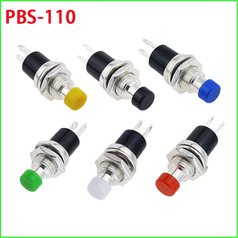 

6PCS,Mini Round Momentary Push Button Switch Press The Self-Reset,PBS-110,7MM,Micro Switchs,Normally Open,Normally Closed,1NO1NC