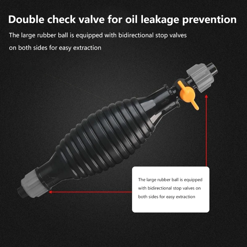 For Oil Liquid Water For Car Trucks Car Fuel Tank Sucker Oil Transfer Car Fuels Pump High-Flow Siphon Hand Oil Pump With Valves