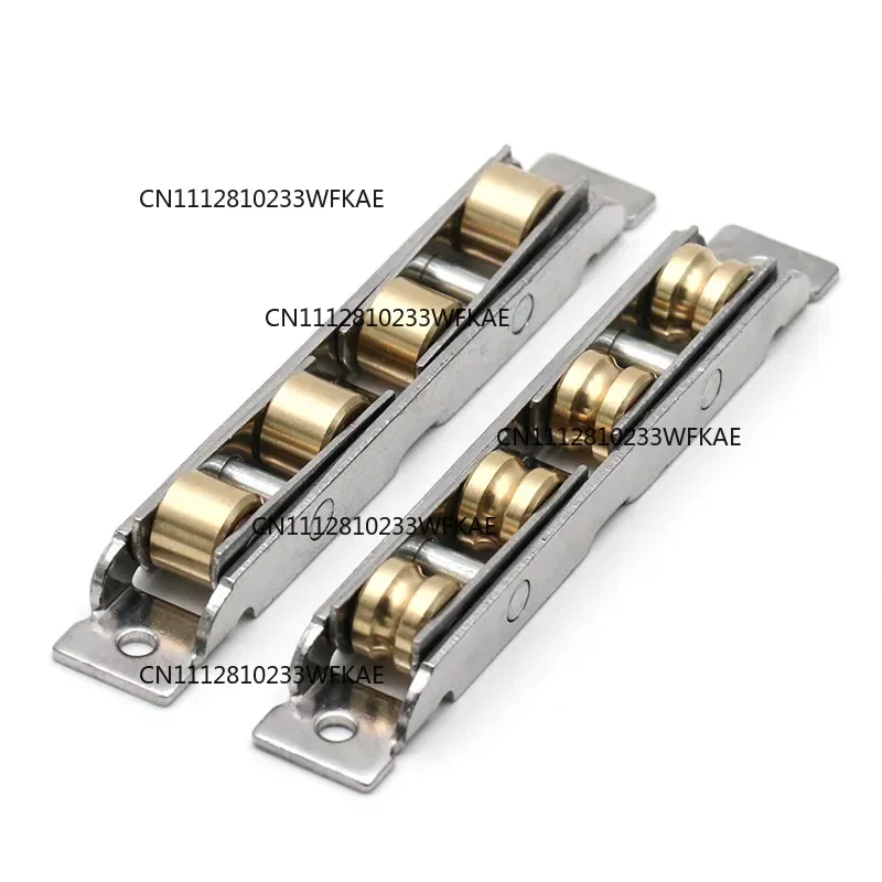Stainless steel window pulley slot wheels silent Copper u groove track door roller casters sliding glass window Hardware fitting