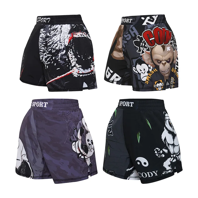 Kids Boxing Set Shirt Shorts Sport Suit MMA BJJ Muay Thai Jiu Jusit Sportswear Children Boys Running Exercise Training Tracksuit