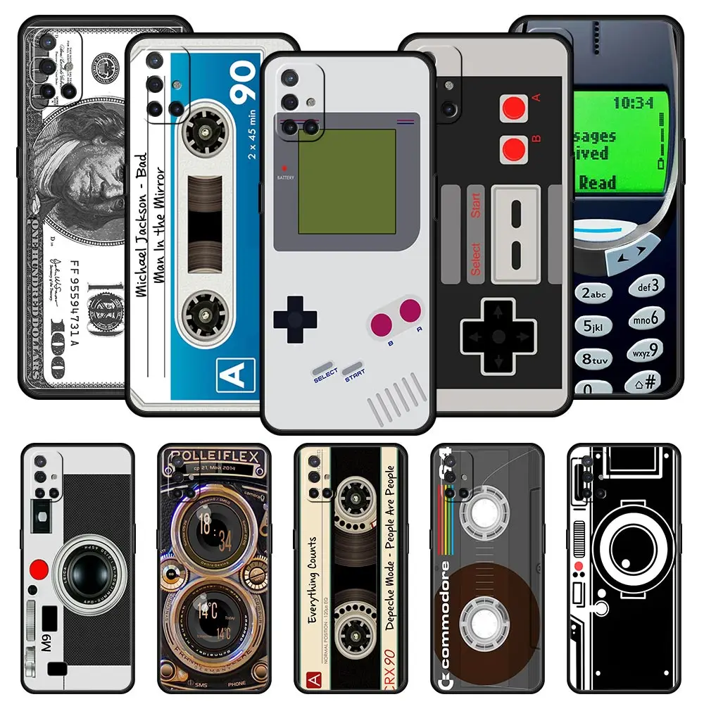 Vintage Tape Camera Gameboy Phone Case For OnePlus 10 9 8 7T Pro 9R 10R 9RT 8T Nord  2 2T CE N10 N100 N200 5G Silicone Cover