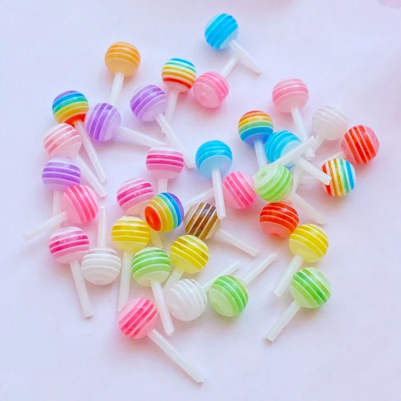 New Mini Lollipop Resin DIY Jewelry Craft Decoration - 40pcs