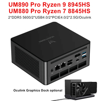 MINISFORUM UM890 UM880 Pro Mini PC Gamer AMD Ryzen 9 8945HS 7 8845HS 2*USB4 2*DDR5 2*2.5G Oculink NUC Gaming PC Windows 11 WiFi6