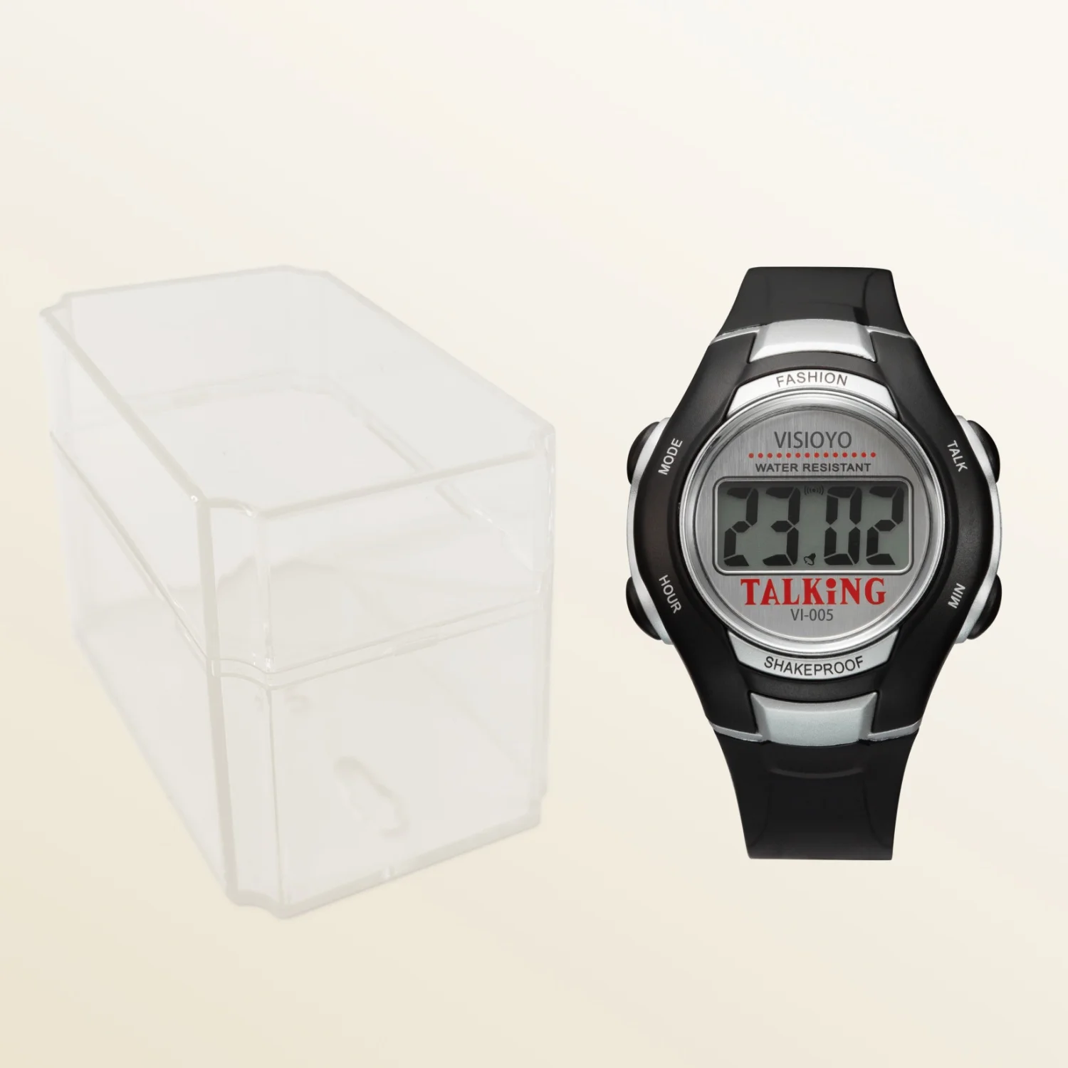 

Часы с голосовой связью Voicemail Watch VI-005(FR) для слабовидящих и пожилых людей, говорящие на французском языке, автоматические часы, простой будильник, светящийся циферблат с большими кнопками VI-005(TF)