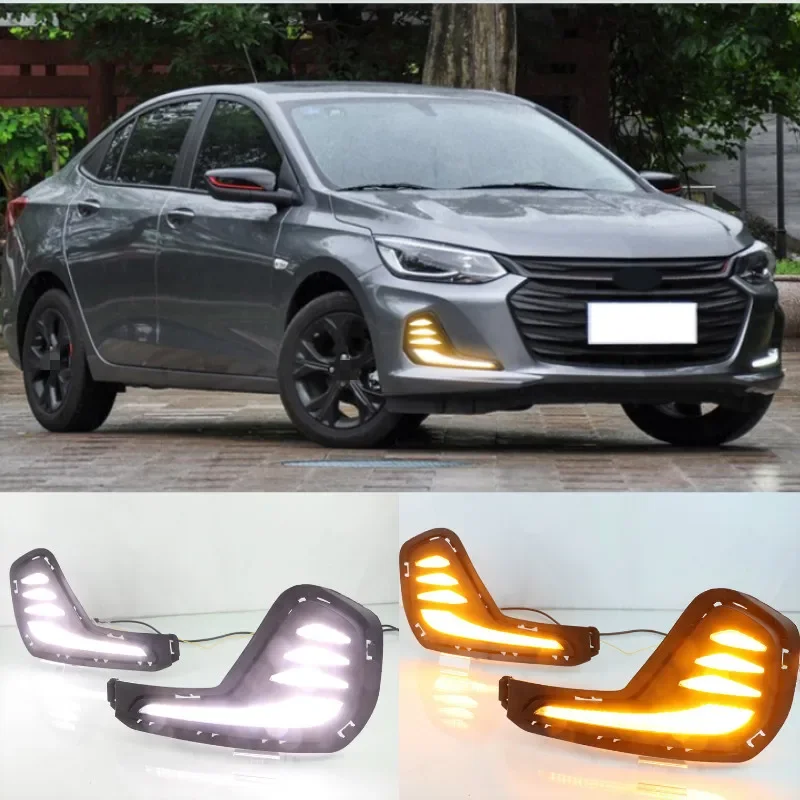 

2PCS For Chevrolet Cavalier 2020 12V ABS LED DRL Daytime Running Lights Turn Signal Fog Lamp Car Styling