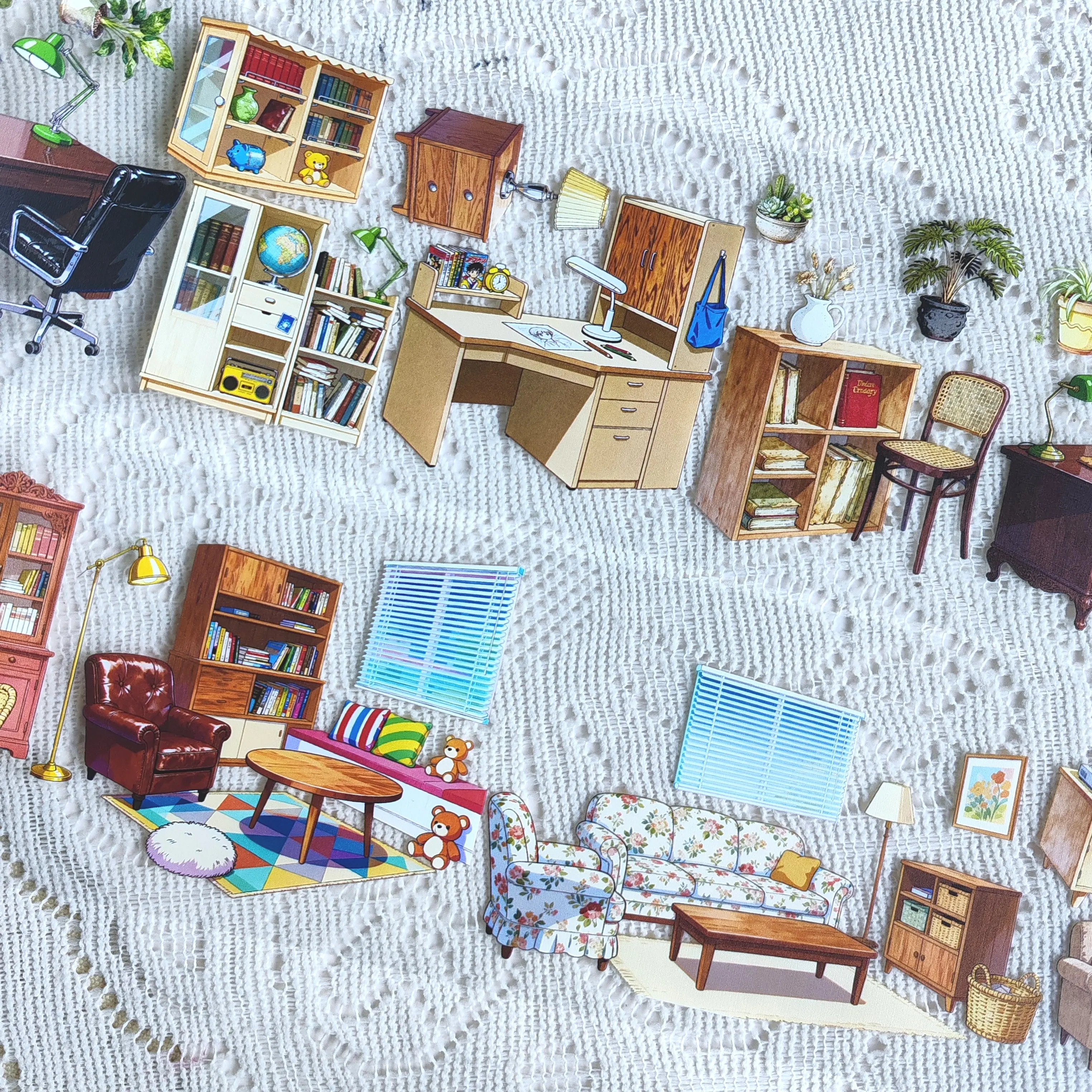 

Лента для домашних животных, журнал 80-х годов, мебель, ландшафтный дизайн, интерьер, украшение для коллажа, карта, ландшафтный коллаж