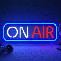 On Air Neon Sign USB Dimmable Neon Light Sign for Twitch Tiktok Youtube Streamers Influencers Gamers Live Party Art Wall Decor