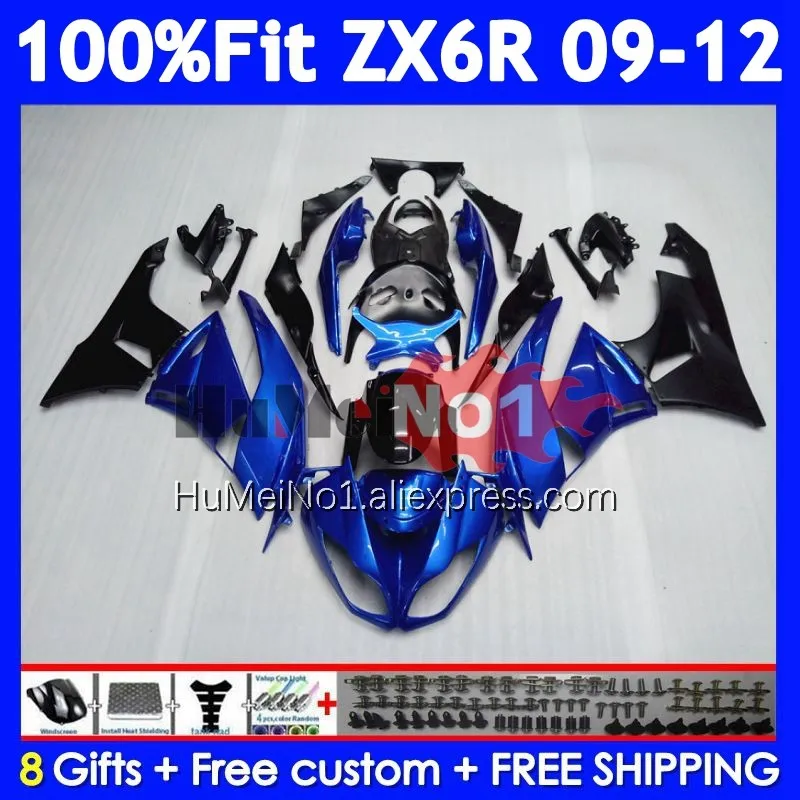 OEM Kit For KAWASAKI NINJA Pearl blue ZX636 ZX 6R 636 ZX600 208No.16 ZX-6R ZX6R 09 10 11 12 ZX-636 2009 2010 2011 2012 Fairing