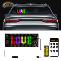 OKEEN LED Matrix Pixel Panel, Scrolling Bright Advertising LED Signs, Flexible USB 5V LED Car Sign Bluetooth App Control