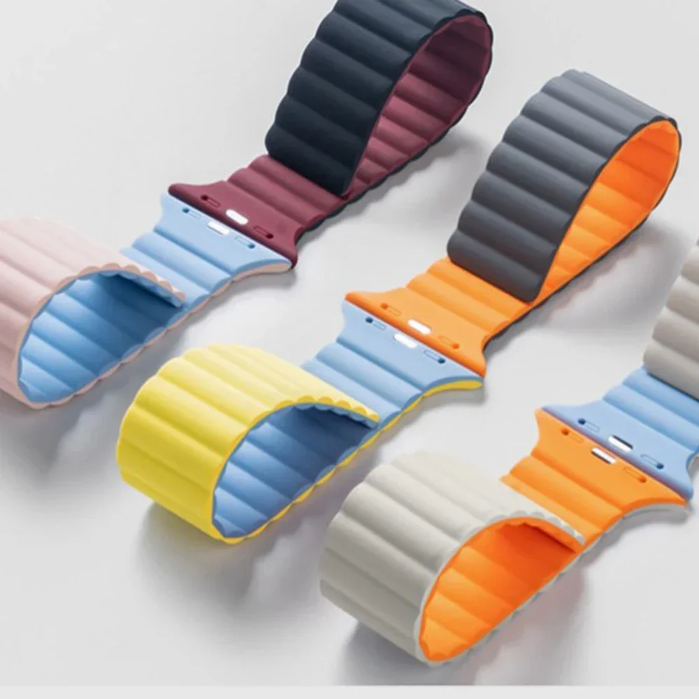 NUOVE cinturini magnetici originali in silicone liquido per cinturino Apple Watch Ultra 2 Serie 10 SE iwatch 42mm 44mm 45mm 49mm 46mm 40mm 41mm