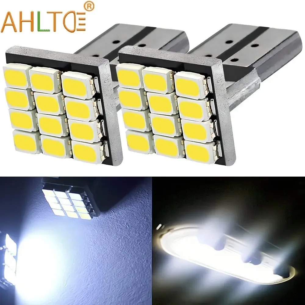 2X Car Leds T10 W5W Canbus White 1206 9/12SMD LED Vehicle Tail Dashboard Bulbs DC 12V Lamp Parking Light Side Marker Wedge Lamps