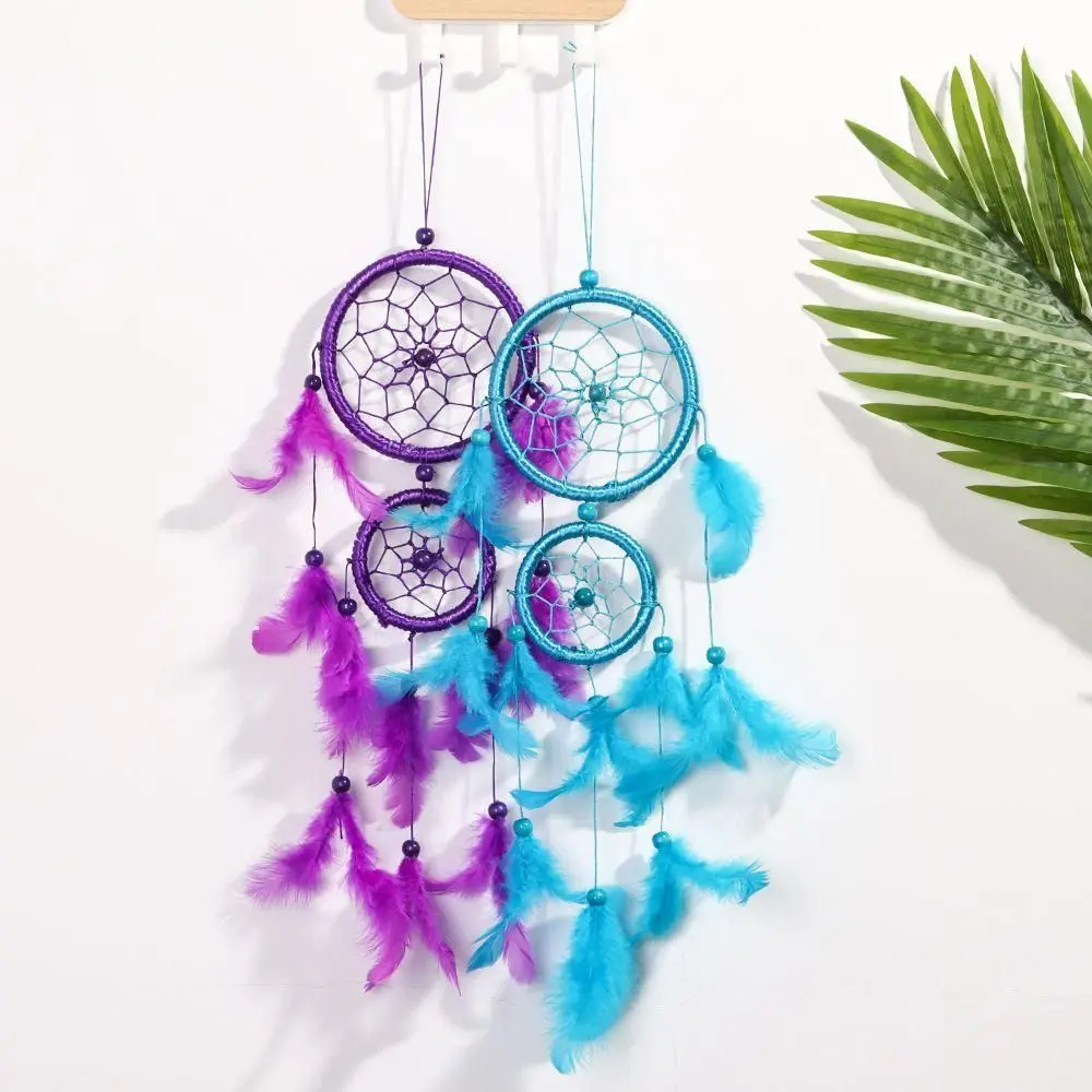 New Dream Catcher Room Decor Feather Weaving Catching Up The Dream Angle Dreamcatcher Wind Chimes Indian Style Religious Mascot