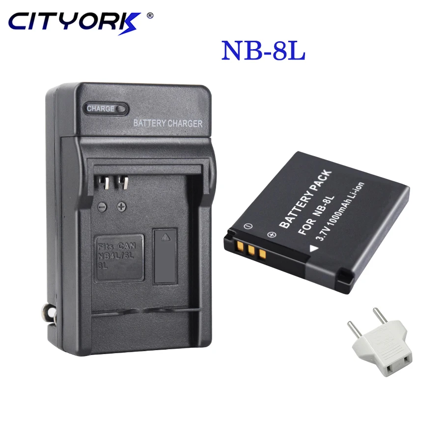 

CITYORK 1000mAh NB-8L NB8L nb 8l Camera Battery For Canon PowerShot A3300 A3200 A3100 A3000 A2200 A1200 IS Camera Battery