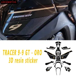 For Tracer 9 Tracer 9GT 2021 2022 2023 Accessories 3D Gel Epoxy Resin Stickers Kit Gold