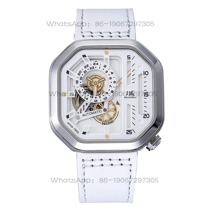 Time Island Watch 1 Store Shanghai Men's Automatic Mechanical Watch Hollow Square Trend Watch