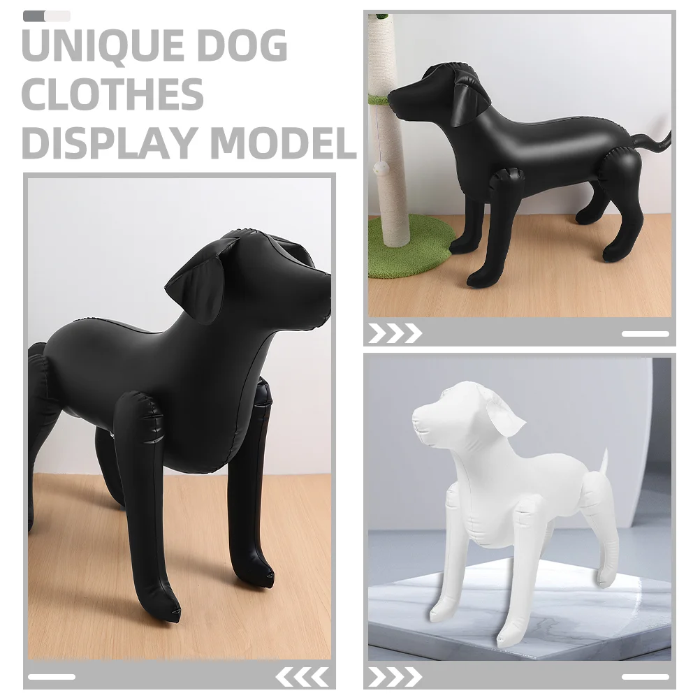 2 Pcs Pet Clothing Model Mannequin Dog Mannequins Costume Inflatable Party Decorations Display Dress Stand for