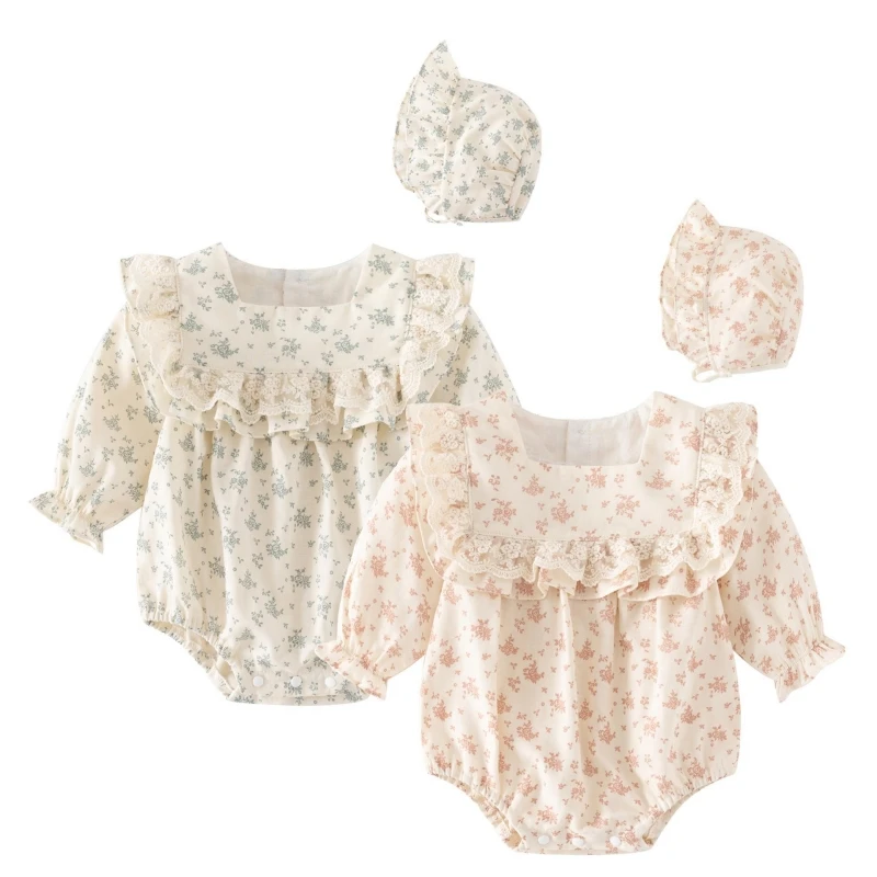 

Ruffles Floral Newborn Baby Girl Bodysuits for Autumn Cotton Girls Onesie Outfits Clothes