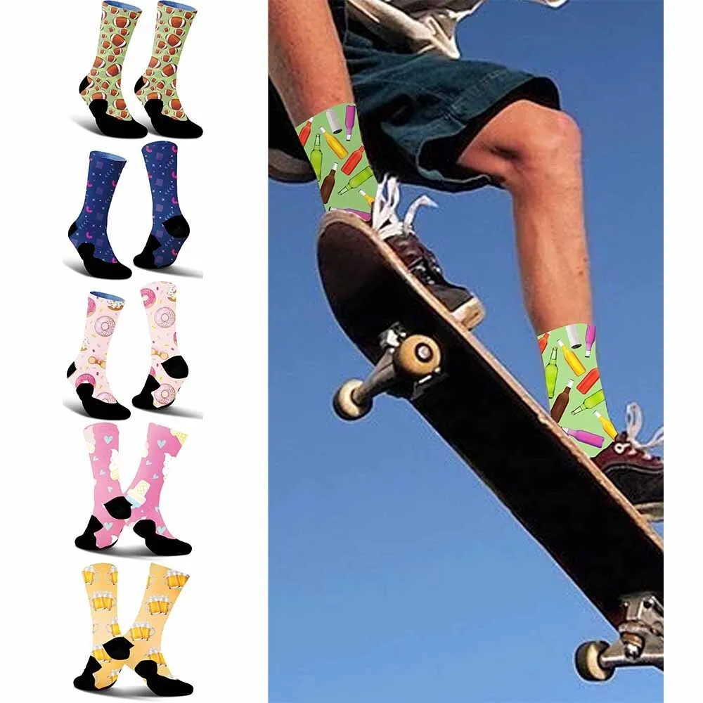 Beautiful creative texture pattern sports cycling socks, unisex, durable, suitable for outdoor enthusiasts and more people