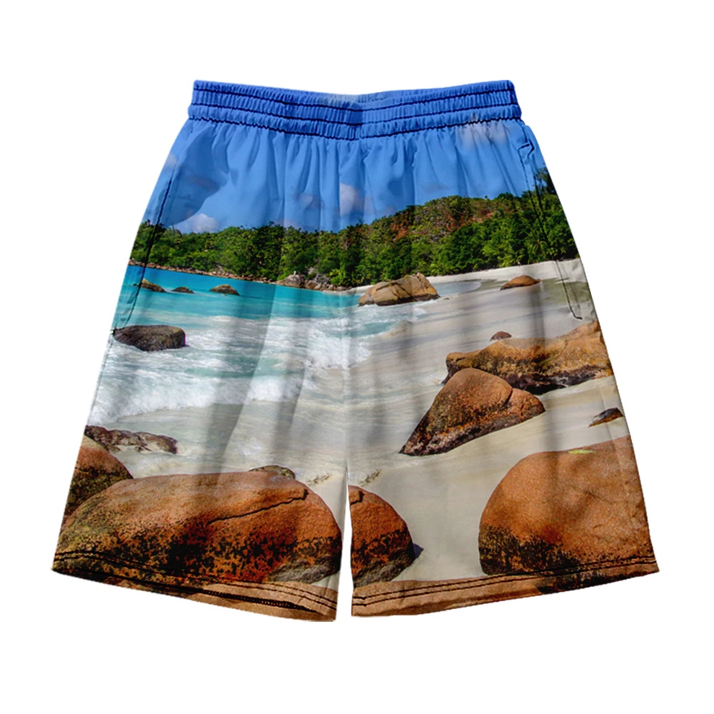 

Hawaiian Beach Shorts Men's and women's clothing 3D digital printing casual shorts Fashion trend couple Pants