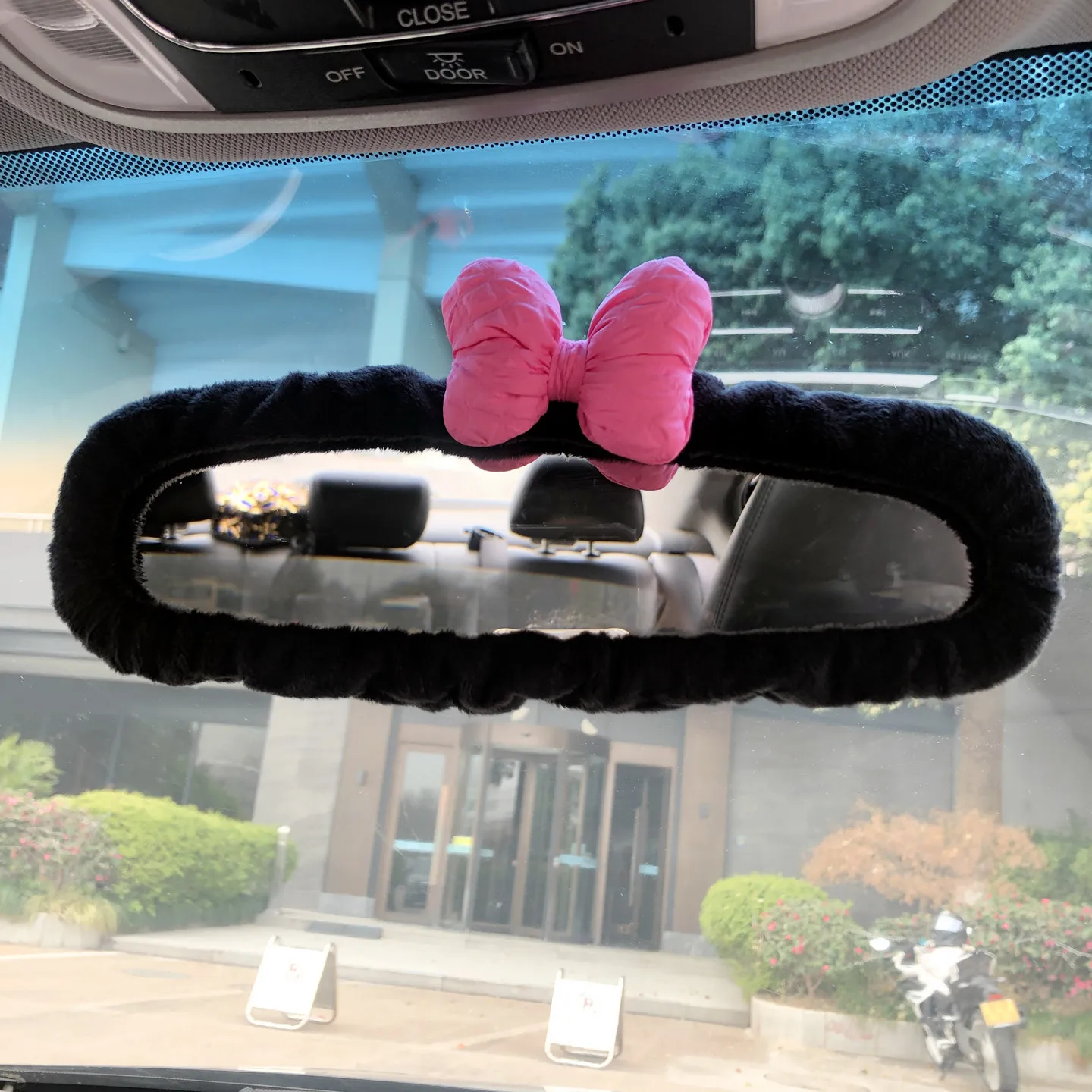 Funda para Espejo Retrovisor de Coche con Lazo Bonito, Accesorios para Coche para Mujer, Decoración Universal para Espejo Retrovisor, Funda de Espejo con Lazo Suave