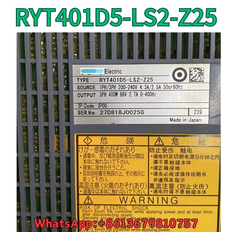 Used Servo driver RYT401D5-LS2-Z25 test OK Fast Shipping