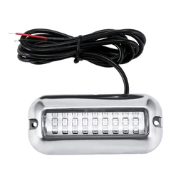 50W Aço Inoxidável 27 LED Azul Pontão Subaquático Marine Boat Transom Light