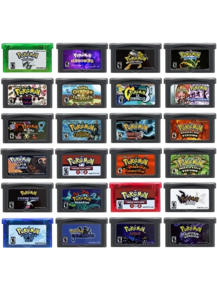Pokemon-Serie GBA-Spielkassette Sweet FireRed Rocket Unbound Radical Red Gaia Quetzal für GBA