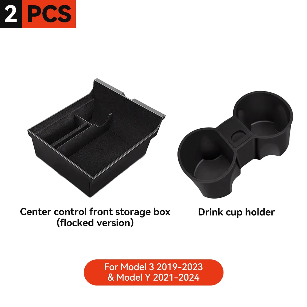 Auto Opbergdoos Voor Tesla Model 3/Y Highland Junipe Middenarmsteun Verborgen Doos Bekerhouder Console Organizer Auto Box accessoires