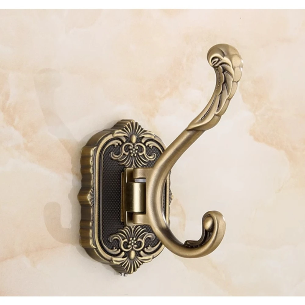 壁掛けアンティーク真鍮フック、ヴィンテージバスルームジャケット装飾アクセサリー