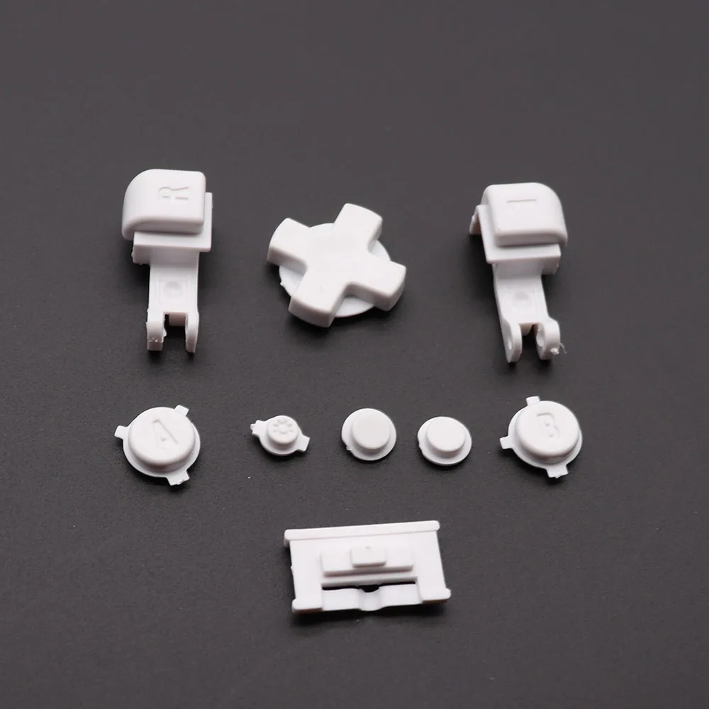 2 مجموعة ل GameBoy Advance SP GBA SP البلاستيك مجموعة أزرار كاملة ل GBA SP A B حدد بدء تشغيل/إيقاف L R أزرار عدة D الوسادة #3