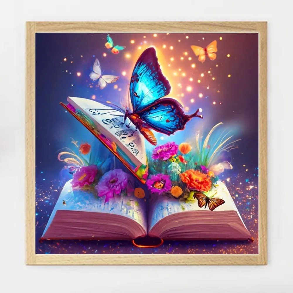 Evershine 5D DIY Diamond Painting Book Scenery Picture Rhinestones Flower Diamond Mosaic Butterfly New 2024 Handicraft