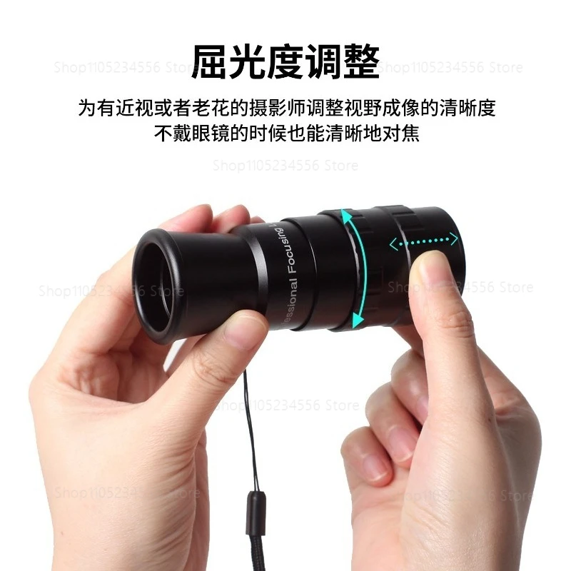 

Large Format Ground Glass Focusing Loupe 6X Multi-Coated Achromatic Loupe Diopter Adjustment