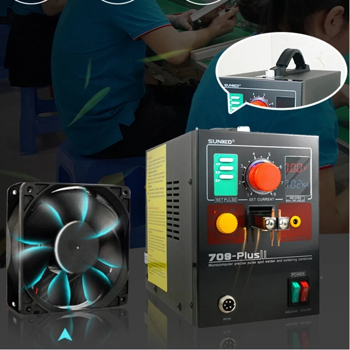 

SUNKKO 709 PLUS 4.3KW Spot Welding Machine For 18650 Battery Nickel StripWelding Precision Pulse Spot Welder With Soldering Pen