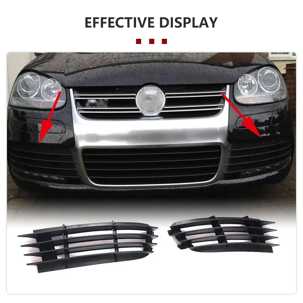 

For Golf 5 R32 ABS Black Front Bumper Mesh Grille For Volkswagen VW Golf 5 MK5 R32 2005-2009 Side Fog Light Grills