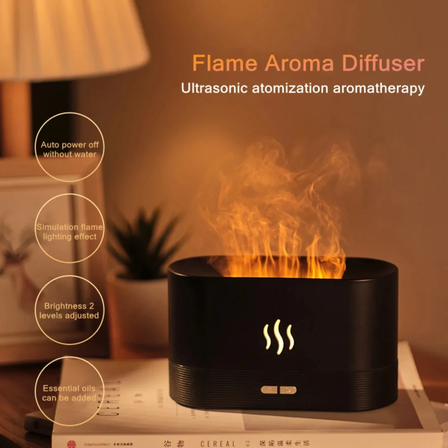 h and Invigorating Aromatherapy Diffuser - Modern Design Electric Aroma Diffuser with 7 LED Colors - Silent Room Humidifier for 