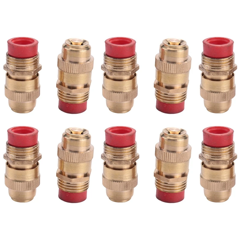 10Pcs 1/2 Inch Adjustable Sprinkler Middle Distance Sprinkler Brass Nozzle Garden Lawn Irrigation Watering Fittings