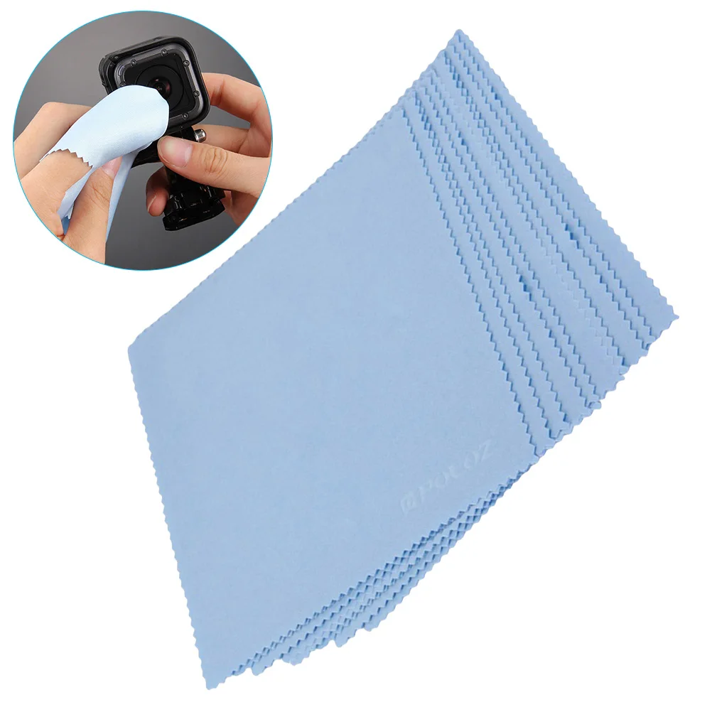 

50 Pcs Microfiber Cleaning Cloth for Eyeglasses Jewelry Screens Lenses Soft Reusable Washable Pocket Size Smudge Free