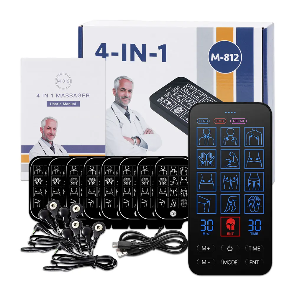 Thérapie musculaire électrique EMS, 6 modes, unité de dizaines, machine méridienne, physiothérapie, impulsion abdominale, masseur de prostate